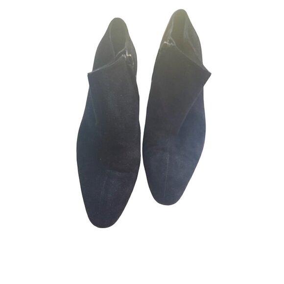 Vintage Donna Karan womens vintage suede ankle boot black size9 - Picture 4 of 8